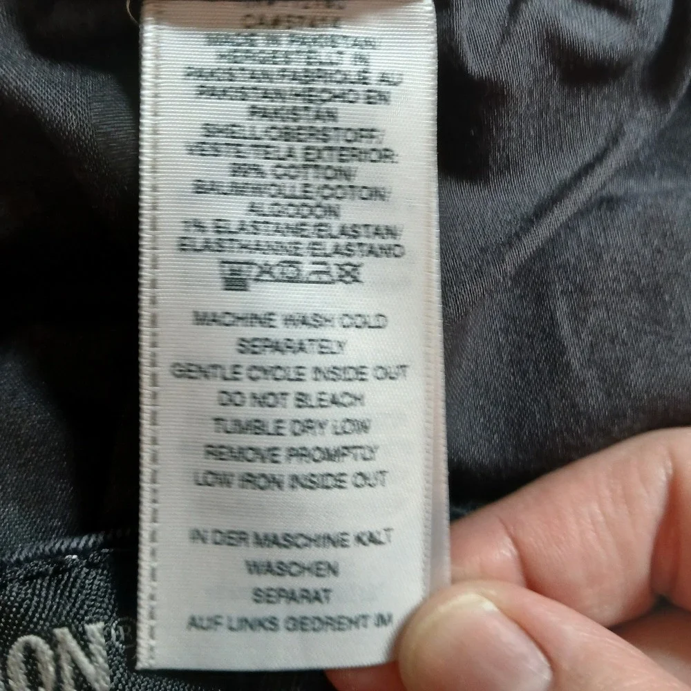 True Religion Geno Relaxed Slim Jeans Mens 36 Black Cut Off  Horseshoe READ